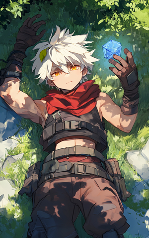 躺在地上休息的白神成太